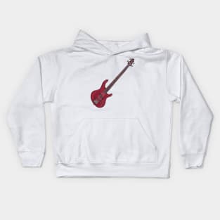 Red Bass Instrumental Music Kids Hoodie